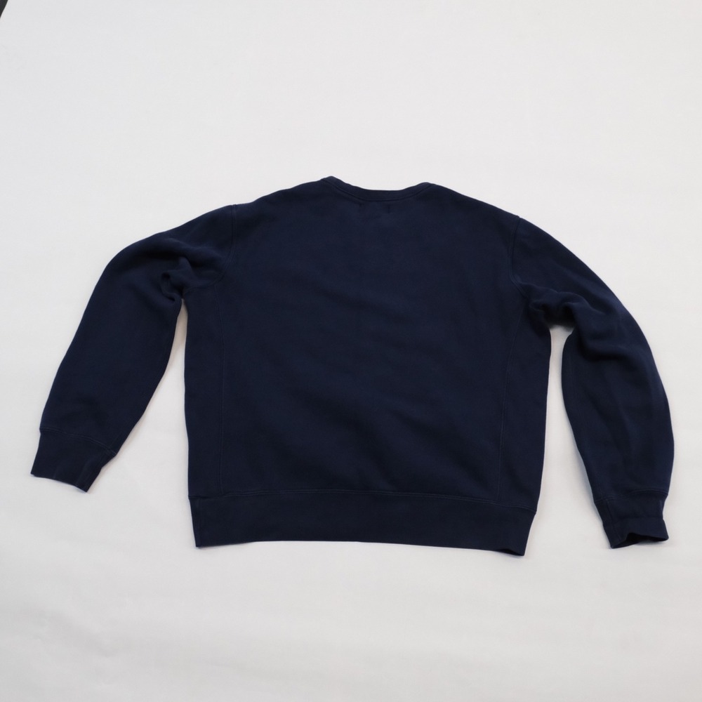 Polo Ralph Lauren Sweatshirt Mens Navy Blue Embroidered Pony Preppy L Pullover - Picture 2 of 11